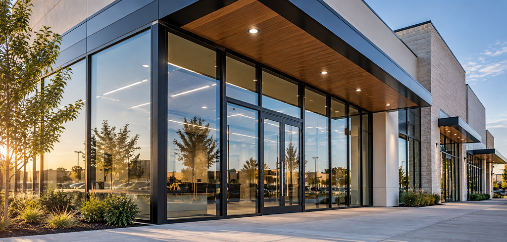 Commercial glass San Antonio storefront and glazing